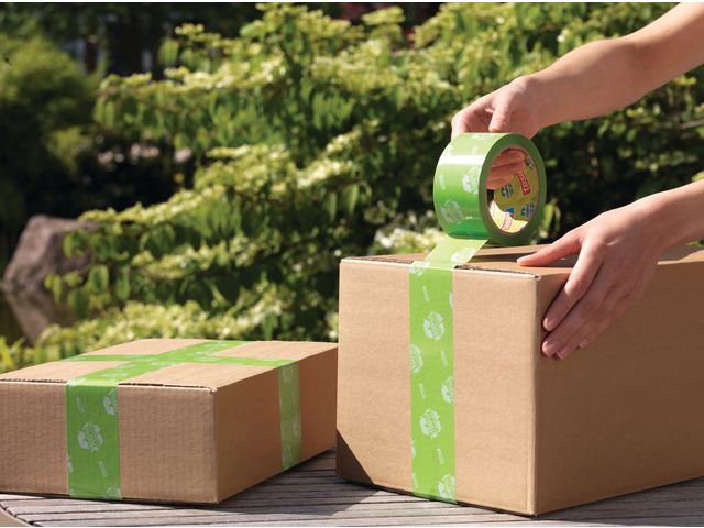 Packtejp TESA Eco Str.50mmx66m grön logo