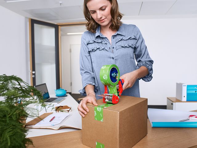 Packtejp TESA Eco Str.50mmx66m grön logo