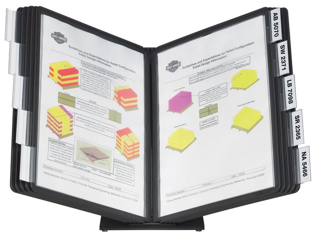 Bordsställ VARIO A4 med 10 ramar svart