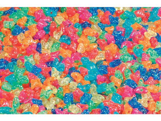 Pärlmix fjärilar transparent 1kg 2600/fp