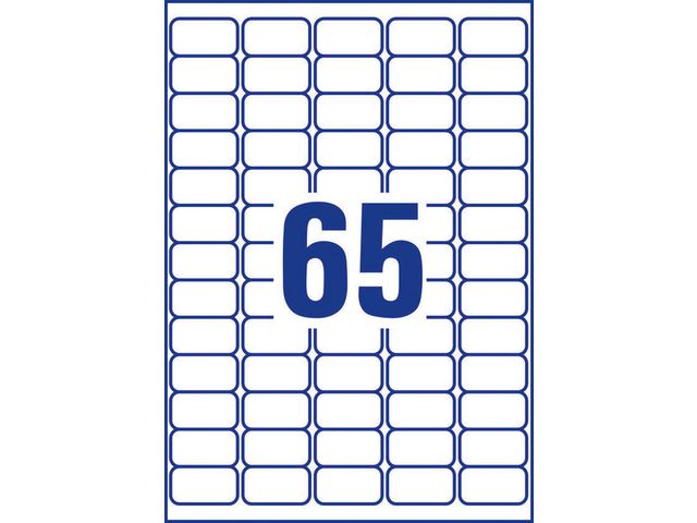 Etikett AVERY QP 38,1x21,2mm 6500/fp