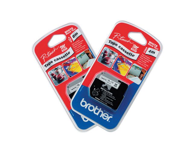 Tape BROTHER MK221 9mm svart på vit