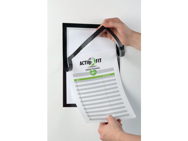 Magnetram självh DURAFRAME note A4 svart