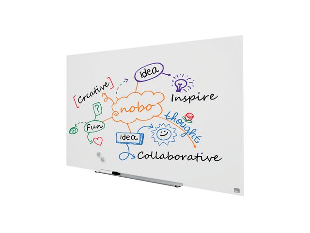 Glastavla NOBO 57' Widescreen vit