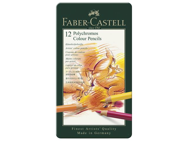 Färgpenna FABER CASTELL Polychroms 12/fp