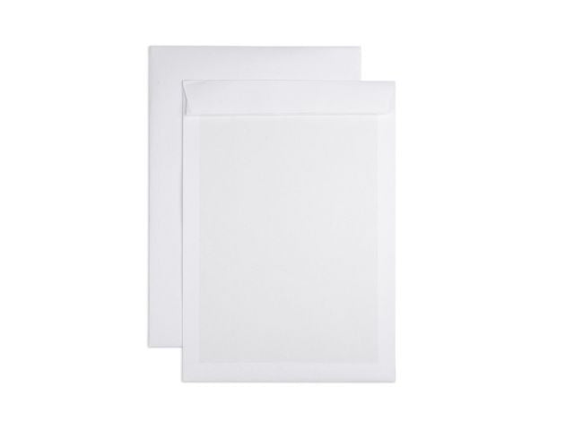 Pappryggpåse vit 350x500mm 100/fp