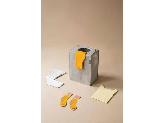 Tvättkorg BRABANTIA rektangulär 55L grå