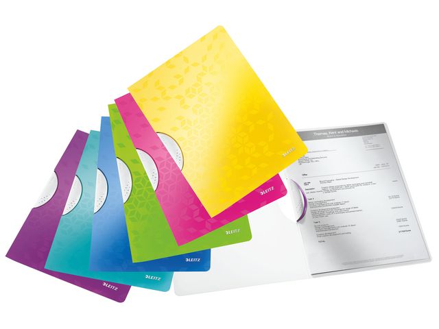 Klämmapp LEITZ WOW A4 PP blå