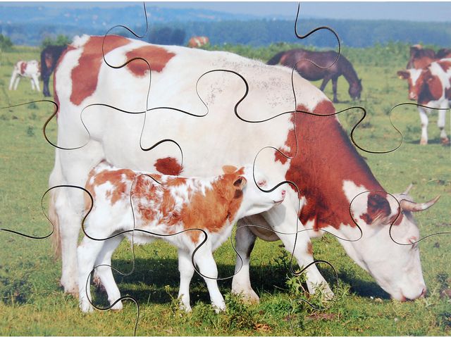 Pussel bondgårdsdjur 8 olika pussel