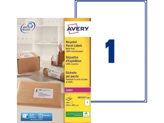 Etikett AVERY QP 19,9x298,1mm 100/fp