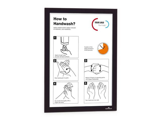 Magnetram självh.DURAFRAME A4 svart 2/fp