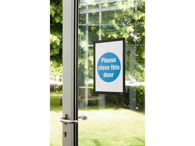 Magnetram självh.DURAFRAME A4 svart 2/fp