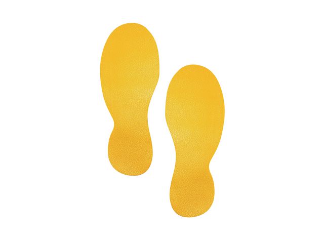 Golvmarkering Fotavtryck gul 5par/fp