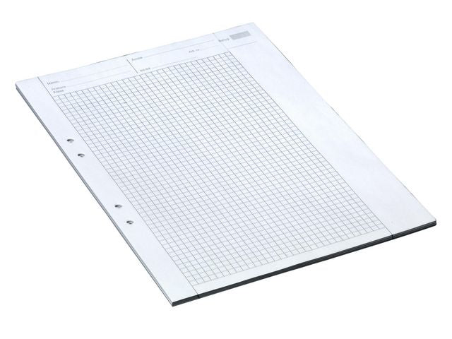 Provskrivningsblad A4 ruta 5x5mm 500/fp