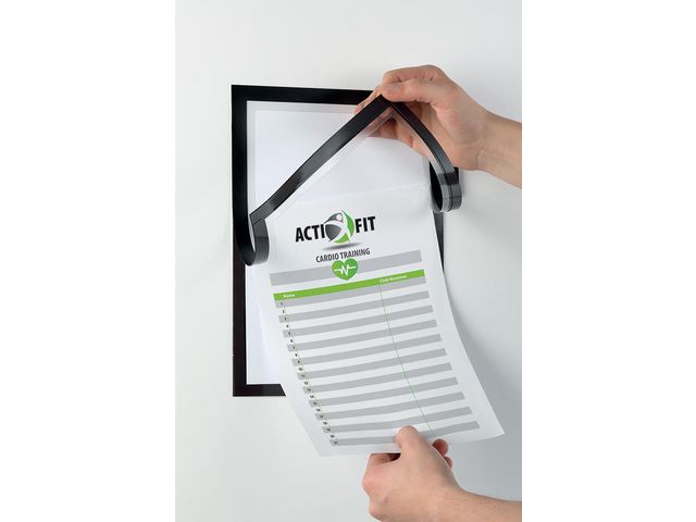 Magnetram självh DURAFRAME note A4 svart