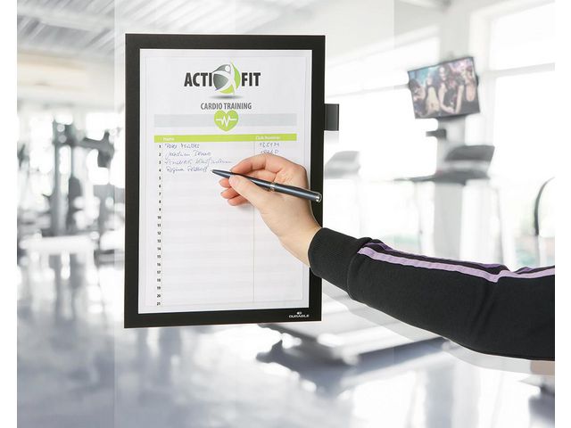 Magnetram självh DURAFRAME note A4 svart