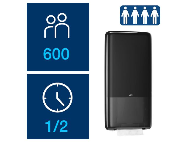 Dispenser TORK H5 Handduk PeakServ svart