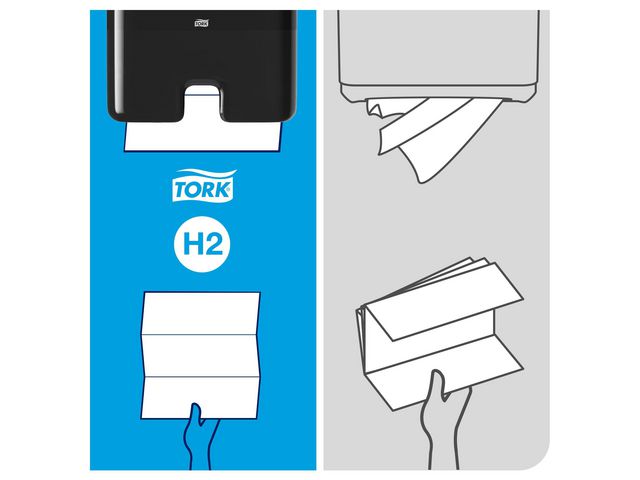 Dispenser TORK H2 Handduk svart