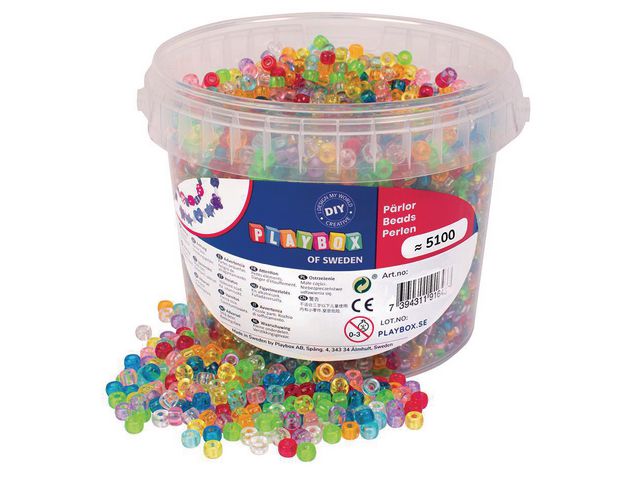 Kongopärlor små transp 5000/fp