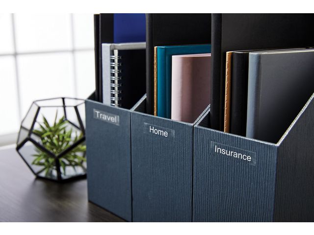 Tape DYMO D1 12mm vit på klar