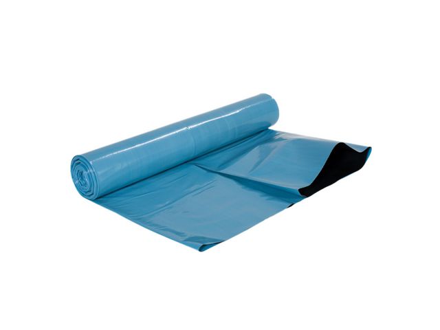 Plastsäck LD-coex 240L 65my blå/sv 10/rl