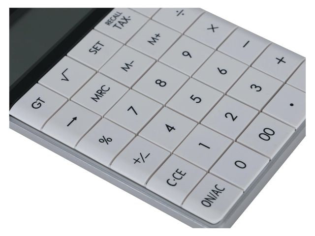 Bordsräknare LYRECO 1589 12 siffror vit