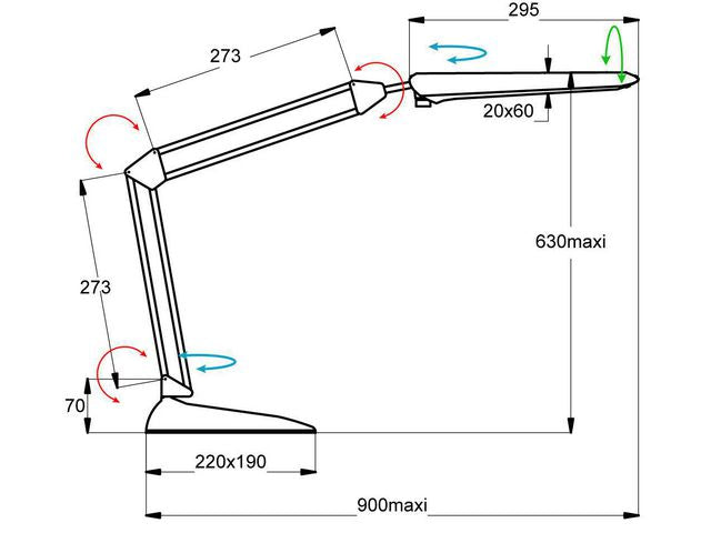 Bordslampa ALUMINOR Cosmix Led vit