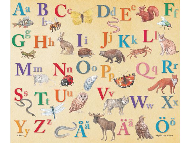 Träpussel ABC djur 40 bitar