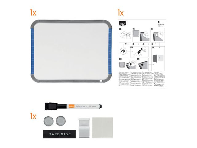 Whiteboard Slim NOBO vit 22x28cm