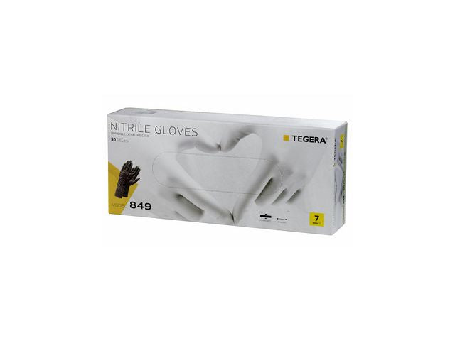 Nitrilhandske TEGERA 849 svart 9 50/fp