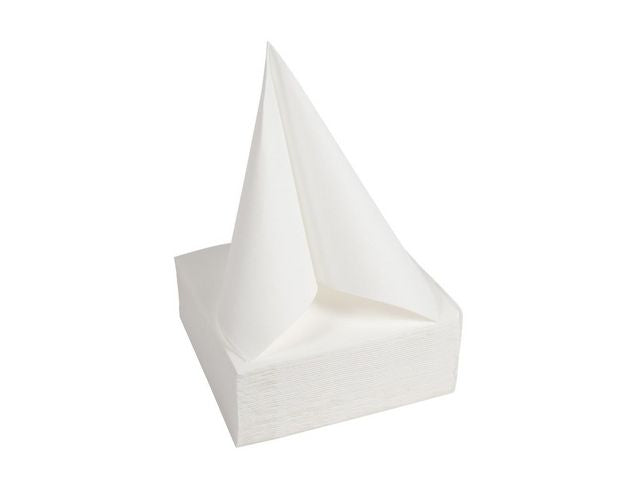 Servett 2-lags EXACO 38x38cm vit 40/fp