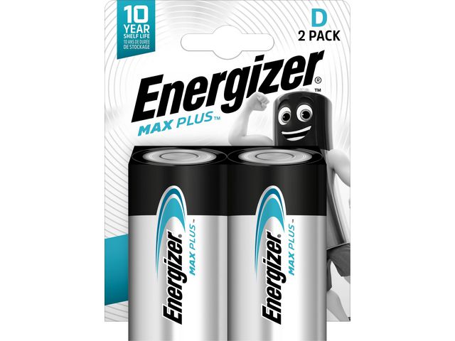 Batteri ENERGIZER Max Plus D 2/fp