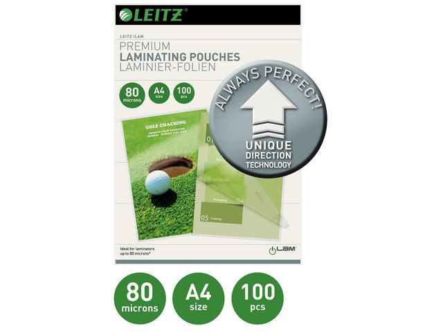 Laminat LEITZ UDT A4 80mic klar 100/fp