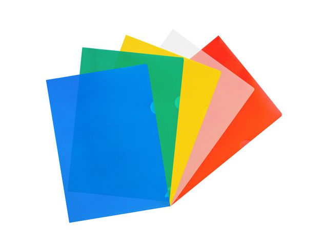 Aktmapp A4 0,15 sort färger 25/fp