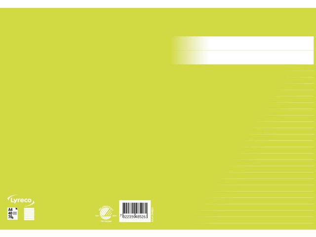 Skrivhäfte A4 linjerat 8,5mm ljusgrön