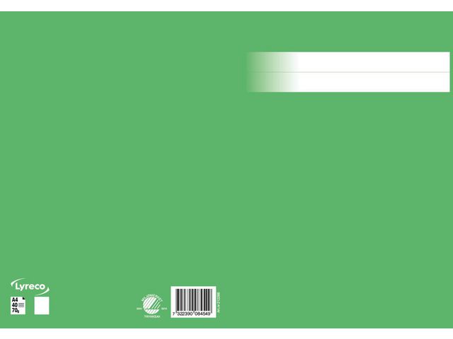 Skrivhäfte A4 olinjerat grön