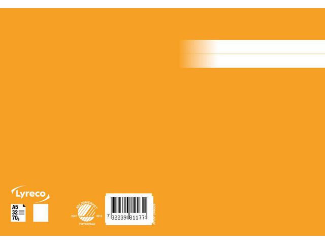 Skrivhäfte A5 olinjerat orange