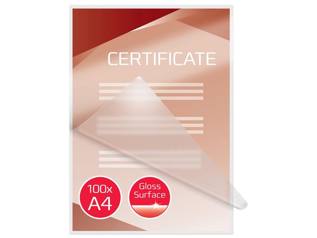 Laminat GBC A4 100mic klar 100/fp