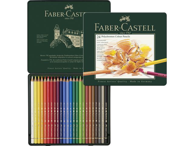 Färgpenna FABER CASTELL Polychroms 24/fp