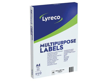 Etikett Lyreco 52,5x29,7mm 4000-pack
