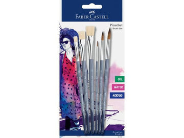 Penslar FABER CASTELL runda o flat 6-pack