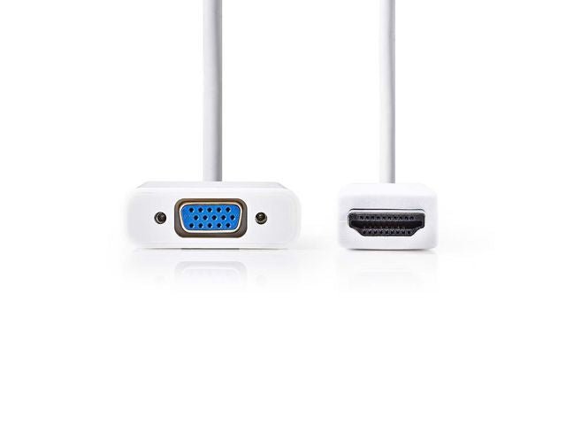 Adapter NEDIS HDMI - VGA/3,5mm 0,2m vit