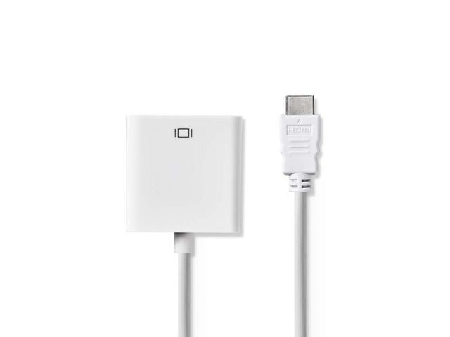 Adapter NEDIS HDMI - VGA/3,5mm 0,2m vit