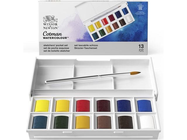 Akvarellfärglåda Cotman 12 färger