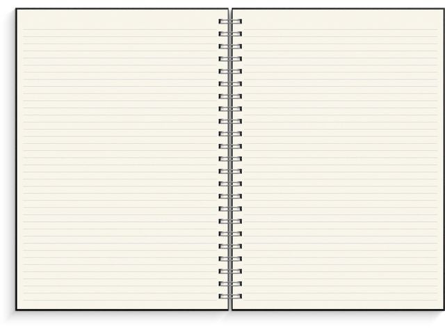 Ant.block BURDE A4 textil linj svart