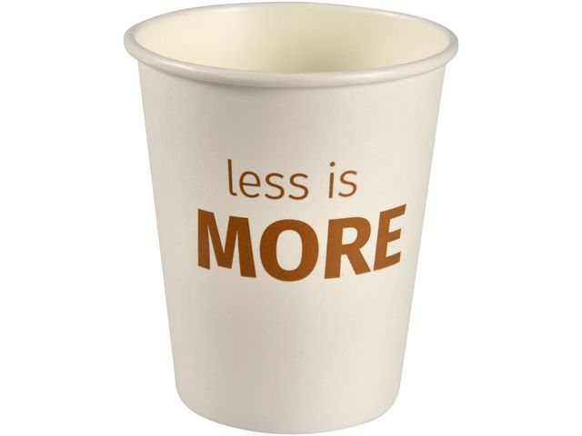 Pappersbägare Less Is More 24cl 50/fp