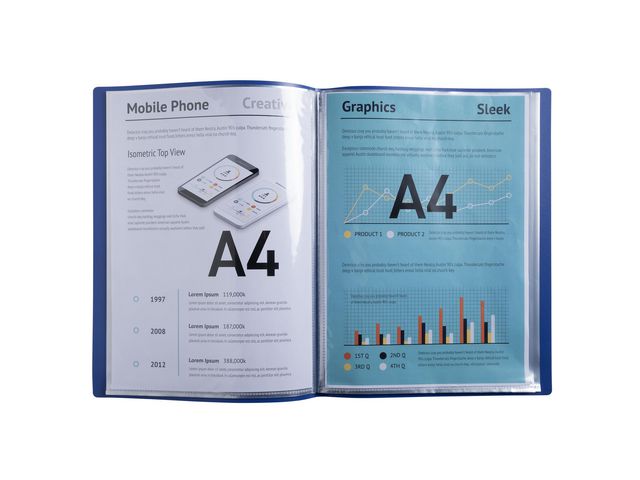 Demobok EXACOMPTA 40 fickor sort.f. 4/fp