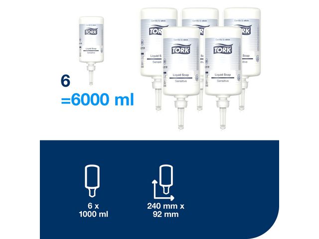 Tvål TORK S1 Pre Extra mild transp. 1L