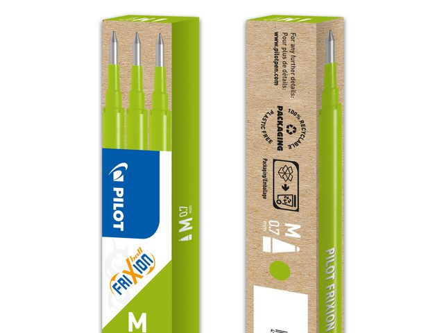 Refill PILOT Frixion 0,7mm ljusgrön 3/fp