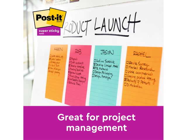 Notes POST-IT SS linjerat 125x200mm 2/fp